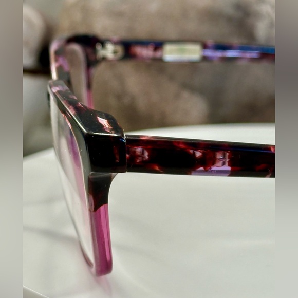 7 For All Mankind - Magenta Tortoiseshell-Patterned Rx Eyeglass Frames - EUC - Picture 13 of 17